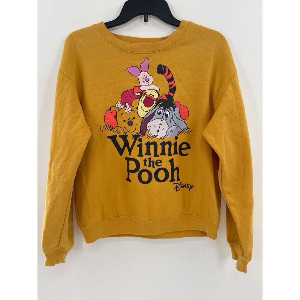 Disney Winnie the Pooh Friends Sweatshirt Mustard Yellow Small